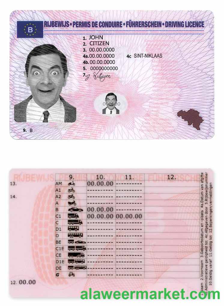 Belgium driving license